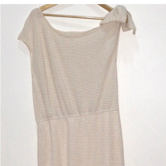 Cupshe Cream Elephant Asymmetrical Ruched One-Shoulder Dress Women’s Size Large - Picture 2 of 5